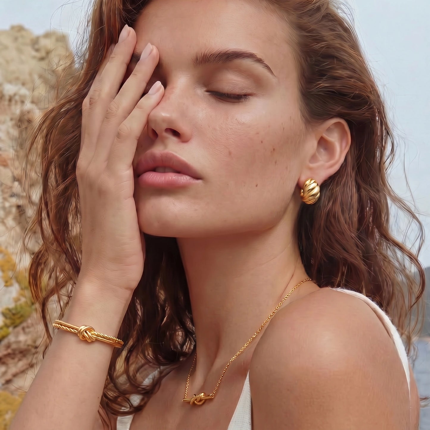 Golden Twist Studs